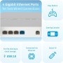 Keenetic Hopper DSL Módem Router Wi-Fi 6 en Malla supervectorial VDSL2/ADSL2+ AX1800 con un Smart Switch Gigabit de 4 Puertos y