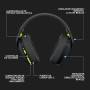 Logitech G G435 Auriculares Inalámbricos LIGHTSPEED para Gaming, Ligeros, micrófono Integrado, Batería de 18 Horas, Compatibles