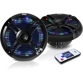 Pyle par de Altavoces Marinos de 6.5”, 250V, Sonido Estereo, Duales, Exteriores, Resistentes al Agua y a la Intemperie