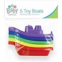 Barcos flotantes para el baño para niños, juguetes divertidos Shopmonk, paquete de 5