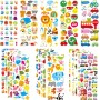 Pegatinas Hinchadas Burbujas para con Precisión Decoración del Tema Los Dibujos Animados Easy Peal Off Reutilizable Vigera 3D