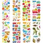 Pegatinas Hinchadas Burbujas para con Precisión Decoración del Tema Los Dibujos Animados Easy Peal Off Reutilizable Vigera 3D