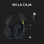 Logitech G G435 Auriculares Inalámbricos LIGHTSPEED para Gaming, Ligeros, micrófono Integrado, Batería de 18 Horas, Compatibles