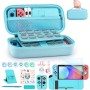 Funda para NS Switch - innoAura Accesorios NS Switch 18 en 1 con Carcasa de Transporte de Switch, Carcasa de Videojuegos de