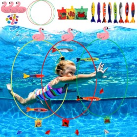 29 Piezas Juguetes de Piscina para Niños Anillos de Buceo, Juguetes para el Buceo en la Piscina, Regalos de Juguetes Submarinos
