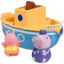 Toomies Tomy Barco de Baño del Abuelo, Pig Juguete de Baño, Flota de Verdad, con Molinillo y Regadera, Incluye 2 Figuras