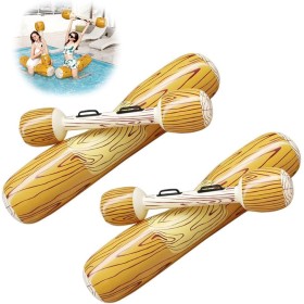 Flotador de Piscina Inflable,4 Piezas Juego de Troncos Inflables,Juguete de Flotador,Inflable Flotante Juguetes de Fila,Barco