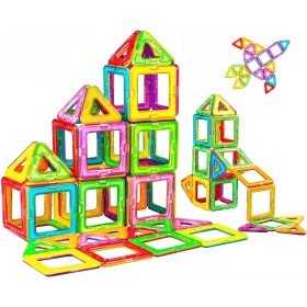 Construcciones Magneticas Niños 50 Pcs, Bloques Magneticos Educativos Juguetes de Construcción Magnéticos Juegos Magnéticos Stem