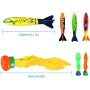 Juguetes de Buceo,Juguetes para Nadar bajo el Agua,Juguete Acuático para Piscina​,4PCS Torpedos Bandidos y 3PCS Algas Marinas de