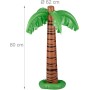 Relaxdays Palmeras Hinchables para Fiesta Piscina, PVC, Verde-Marrón, 80 cm de Altura,1 pieza