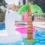 Relaxdays Palmeras Hinchables para Fiesta Piscina, PVC, Verde-Marrón, 80 cm de Altura,1 pieza