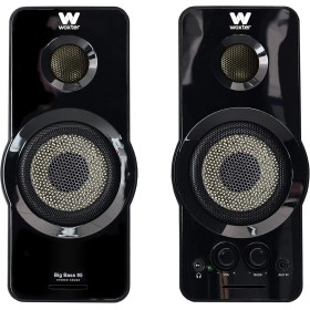 Woxter Big Bass 95 RGB - Altavoces Multimedia Estéreo, 20W, Potentes, conexión 3,5mm, iluminación RGB, Botones y Conexiones AUX