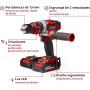 Einhell Taladro percutor sin cable TE-CD 18/48 Li-i (2x2,0 Ah) Power X-Change (iones de litio, incluye función de taladro de