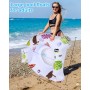 Colchoneta Piscina,Colchoneta Hinchable Piscina con Luces Cambian de Color, Flotador Hinchable Piscina con Portavasos y Asas,