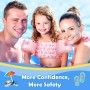 MoKo Manguitos Flotadores de Natación, Chaleco Sin Inflación para Natación con Patrón Lindo, Dispositivo de Entrenamiento