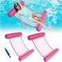 Hamaca Flotante Piscina 2Pcs Silla Inflable de flotación de la Silla de la balsa del reclinable de la Hamaca de la Cama del Agua