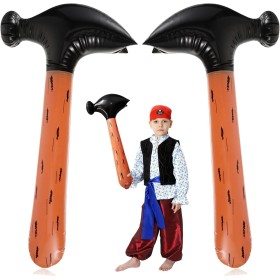 2 Piezas, Martillo Infantil Grande, Martillo Inflable, Juguete Divertido, Fiestas en la Piscina, Juguete para el baño en la