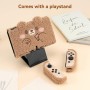GeekShare Linda Funda Protectora de Felpa Compatible con Nintendo Switch y Joy con - Absorción de Golpes y antiarañazos - Oso de