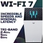 Enrutador WiFi Predator Connect T7, WiFi 7, hasta 5,7 Gbps, Latencia 1 ms, Compatible con Intel® Killer™ Prioritization Engine,