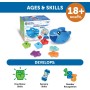 Learning Resources Steve, el tiburón Que Captura y chapotea, 7 Piezas, 18 Meses, Juguetes didácticos para niños pequeños,