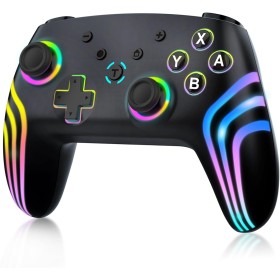 MYSTILUCK Mando Inalámbrico Pro para Switch/Switch 2/Lite/OLED/PC, Controller con Iluminación RGB Cambiante en 7