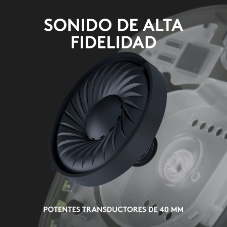 Logitech G G435 Auriculares Inalámbricos LIGHTSPEED para Gaming, Ligeros, micrófono Integrado, Batería de 18 Horas, Compatibles
