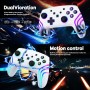 MYSTILUCK Mando Inalámbrico Pro para Switch/Switch 2/Lite/OLED/PC, Controller con Iluminación RGB Cambiante en 7