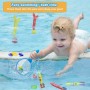 Juguete de Buceo,28pcs Juguetes de Buceo Conjunto para Niños,Incluir Anillos de Buceo,Torpedos Bandidos,Mochila con