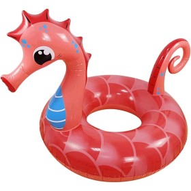 Flotadores Flotadores de Piscina con Forma de Caballito de mar Rojo, Anillo de natación, Decoraciones para Anillos de natación,