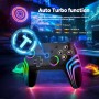 MYSTILUCK Mando Inalámbrico Pro para Switch/Switch 2/Lite/OLED/PC, Controller con Iluminación RGB Cambiante en 7