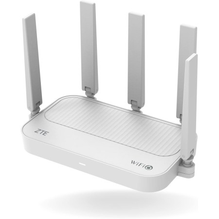 ZTE E1320 - Router WiFi Mesh, Wi-Fi 6, AX3000, 5 antenas, Wi-Fi Doble Banda 2.4 GHz/5 GHz, 3 puertos LAN Gigabit +1 puerto WAN,