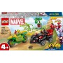 LEGO Marvel Spin y Electro: Duelo de Vehículos Dinosaurio, Coche y Moto de Juguete, Juguetes de Superhéroes y Regalo para Niños