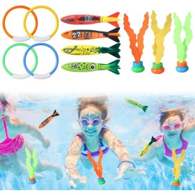 Juguetes de Buceo, 11 Pcs Juguete Acuático para Piscina Juguetes para Nadar bajo el Agua Conjunto para Piscina Natación