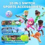 2024 Switch Accesorios deportivos para niños Juegos de Nintendo Switch , 10 en 1 Paquete familiar de accesorios de juego Kit