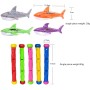 Juego de juguetes de buceo para piscina, incluye 5 palos de buceo subacuáticos, 4 juguetes de piscina de tiburón lanzador