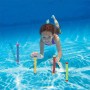 Juego de juguetes de buceo para piscina, incluye 5 palos de buceo subacuáticos, 4 juguetes de piscina de tiburón lanzador
