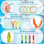 Juguetes de Buceo, 11 Piezas Juguete Acuático para Piscina Seguro no tóxico Conjuntos de Juegos de Agua conanillos de Buceo y