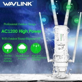 Wavlink-repetidor WiFi inalámbrico para exteriores, alta potencia, AC1