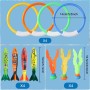 Juguetes de Buceo, 11 Piezas Juguete Acuático para Piscina Seguro no tóxico Conjuntos de Juegos de Agua conanillos de Buceo y