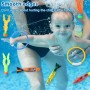 Juguetes de Buceo, 11 Piezas Juguete Acuático para Piscina Seguro no tóxico Conjuntos de Juegos de Agua conanillos de Buceo y