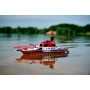 Dickie Toys 201107000- Lancha de Bomberos Radio Control 38cm, 2 Canales, 27 MHz, Carga por USB, Velocidad Punta 6km/h, para