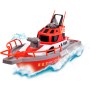 Dickie Toys 201107000- Lancha de Bomberos Radio Control 38cm, 2 Canales, 27 MHz, Carga por USB, Velocidad Punta 6km/h, para