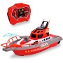 Dickie Toys 201107000- Lancha de Bomberos Radio Control 38cm, 2 Canales, 27 MHz, Carga por USB, Velocidad Punta 6km/h, para