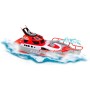 Dickie Toys 201107000- Lancha de Bomberos Radio Control 38cm, 2 Canales, 27 MHz, Carga por USB, Velocidad Punta 6km/h, para