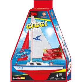 Paul 1827 - Velero Giggi, pequeño para Jugar, fabricación, montado Listo navegar, tamaño Aprox. 48 x 21 cm, Lago de baño, Playa