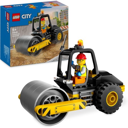 LEGO City Apisonadora de Juguete, Set Construcción de Vehículo, Maqueta de Camión Infantil con Minifigura de Obrero, Juego