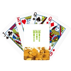 no/no Morse's Code Will Back Art Deco Fashion Gold Playing Card Classic Game