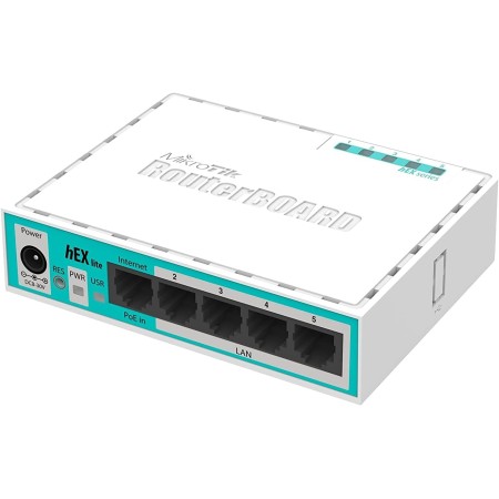 MikroTik Hex Lite Switch 5 Puertos 10/100 Blanco