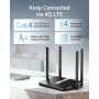 Cudy AC1200 Mbps Dual Band 4G LTE Mesh Router, 4G LTE cat4, 4 Puertos 100Mbps, 4 Antenas de Alta Ganancia 5dBi, DDNS, PPTP/L2TP