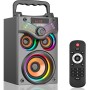 SUPNIU Altavoces Bluetooth, Altavoz Bluetooth inalámbrico portátil de 15 W para Fiestas en casa al Aire Libre con subwoofer,